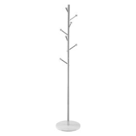 Coat Rack, Freestanding Coats Rack Stand with Stable Marble Base & 8 Hooks, Free Standing Hall Coat Tree for Entryway, Bedroom, Office, Living Room