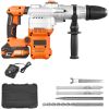 Rotary Hammer Drill, 1-9/16 in SDS-Max Cordless, Heavy Duty 20V Battery Powered Rotary Hammer, Including 2 Batteries, Charger, Drill Bit