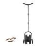 Rolling Lawn Core Aerator, 16.6 in Coring Aerator Roller with Anti-Clog Tines, Heavy Duty & Rust-Resistant