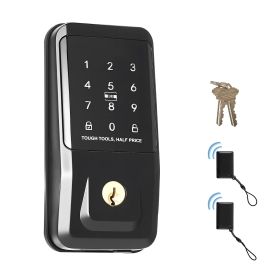 Keyless Entry Door Lock, Touchpad Electronic Deadbolt with IC Card, Customizable User Codes, Keyed Entry, Auto Lock, Anti-Peeking Password, Backlit