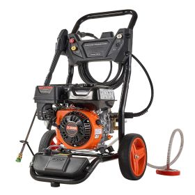 Gas Pressure Washer 3600 PSI and 2.6 Max GPM, Full Copper Pump, Spray Gun and Wand, 5 Nozzle Set, 26 ft Hose Gas Powered Pressure Washer for Cars