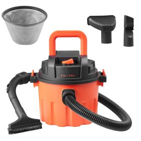 Shop Vac, 2.6 Gallon Dry Shop Vacuum, 2.5 Peak HP Portable with 800W Input Power, Various Nozzles, 1.25in Diameter x 4ft Hose, 9.2ft Cord for Home