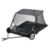 52 in Tow Behind Lawn Sweeper, 26 cu.ft. Large Yard Sweeper, Adjustable Sweeping Height, Heavy Duty Leaf & Grass Collector with Dumping Rope