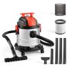 Shop Vac, 5.8 Gallon Wet Dry Shop Vacuum, 4 Peak HP with One-Button Self-Cleaning, Dual-Filter, 900W Input Power, 1.25in x 7ft Hose, 9.8ft Cord
