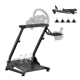 Racing Wheel Stand, Adjustable & Foldable Simulator Stand for Logitech G29 G27 G920 G923, Thrustmaster T300RS T300GT T248 TS-PC TSXW Gaming Cockpit