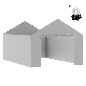 Carport Replacement Canopy Cover Side Wall 12 x 20 ft, Garage Tent Shelter Tarp Heavy-Duty Waterproof & UV Protected