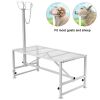 Goat & Sheep Stand, 47x23 inch Livestock Stand, Metal Livestock Milking and Shearing Stand 21" to 33" Adjustable Height, with Headpiece and Nose Loop