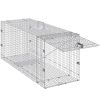 Humane Live Animal Trap, Dimensions 50" x 20" x 26", Crafted from Galvanized Iron, Collapsible Design with Carrying Handle for Capturing Stray Dogs
