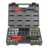 49-Piece Thread Chaser Set, UNC UNF and Metric Thread Restorer Tool, Rethreading Tool Kit with 22 Taps 24 Dies 3 Thread Files Storage Case
