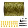 Electric Fence Wire, 1640Ft 500M Portable Polywire, 1/8" Diameter 6 Stainless Steel Strands