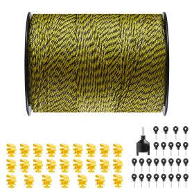 Electric Fence Wire, 1640Ft 500M Portable Polywire, 1/8" Diameter 6 Stainless Steel Strands