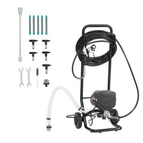 Stand Airless Paint Sprayer, 650W, 3000PSI High Pressure Airless Sprayer with Cart, Cleaning Brush, Hose, Extension Rod, Nozzles