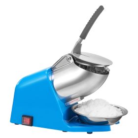 Ice Crusher Machine, 286lbs Per Hour Electric 4 Blades Snow Cone Maker, Stainless Steel Shaved Ice Machine with Bowl and Cover