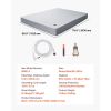 Grounding Sheets, Queen Size, 95% Cotton + 5% Pure Silver Fiber, Earth Grounded Fitted Bed Sheets, with Grounding Cord & Tester