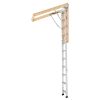 Attic Ladder, 375LBS / 170KG Capacity, 9.8 to 10.3 ft / 3 to 3.13 m Height Adjustable, Multi-Purpose Foldable Aluminium Attic Stairs