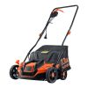 2-in-1 Electric Dethatcher and Scarifier, 13-Inch 13 Amp, Corded Lawn Dethatcher with 13-Gallon Thatch Collection Bag, 5-Position Depth Adjustment