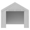 Carport Replacement Canopy Cover Top + Side Wall 10 x 20 ft, Garage Tent Shelter Tarp Heavy-Duty Waterproof & UV Protected