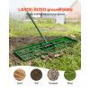 Lawn Leveling Rake, 48"x10" Level Lawn Tool, Heavy-duty Lawn Leveler with 78" Steel Extended Handle, Yard Leveling Rake Suit for Garden, Golf Lawn