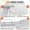 Humane Live Animal Trap, Dimensions 50" x 20" x 26", Crafted from Galvanized Iron, Collapsible Design with Carrying Handle for Capturing Stray Dogs