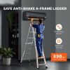 Telescoping Ladder A Frame, 20.5 FT Compact Aluminum Extension Ladder, Multi-Function Portable Collapsible RV Ladder
