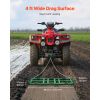 Drag Harrow, 4 ft Heavy Duty Tow Behind Drag Harrow with Adjustable Bars & 72 in Chain, Driveway Grader Landscape Rake for ATV, UTV, Tractor