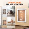Pet Door, 11.3" x 16.02" Aluminum Frame with Lock and Flap System, Weatherproof Doggy Door, Easy to Install in Interior or Exterior Doors