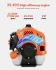 String Trimmer, 25.2CC 2-Stroke, Gas Powered Weed Wacker, 16.9" Cordless Grass Trimmer, Multi-Functional Lawn Edger with Shoulder Strap & 3T Blade