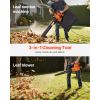 Electric Leaf Blower, 12 Amp, 250 MPH, 400 CFM, 3 in 1 Handheld Blower Vacuum & Mulcher for Lawn Care