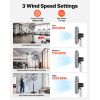24-Inch High Velocity Pedestal Fan, 6800 CFM Industrial Standing Floor Fan with 85° Oscillating, 3-Speed Adjustable Height, IP44 Waterproof