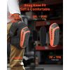 Knee Pads for Work, Extended Heavy Duty Construction Knee Pads with 2 Extension Straps, Anti-slip Foam Gel Knee Pads, Men & Women