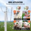 Goat & Sheep Stand, 47x23 inch Livestock Stand, Metal Livestock Milking and Shearing Stand 21" to 33" Adjustable Height, with Headpiece and Nose Loop