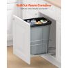 Pullout Trash Can for Kitchen Cabinets, 35 QT Garbage Waste Recycling Bin, Under Mount Waste Container