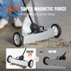 45Lbs Rolling Magnetic Sweeper with Wheels, Push-Type Magnetic Pick Up Sweeper, 18-inch Large Magnet Pickup Lawn Sweeper