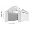 Carport Replacement Canopy Cover Side Wall 10 x 20 ft, Garage Tent Shelter Tarp Heavy-Duty Waterproof & UV Protected