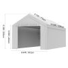 Carport Replacement Canopy Cover Top + Side Wall 10 x 20 ft, Garage Tent Shelter Tarp Heavy-Duty Waterproof & UV Protected