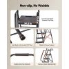 5 Step Ladder, Folding Step Stool with Wide Anti-Slip Pedal, Tool Tray, Dual Side Handrails, 600 lbs Capacity Portable Steel Ladder