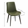 Dining Chairs 4PCS, Modern Kitchen & Dining Room Chairs, Upholstered Faux Leather Cushion Seat and Sturdy Metal Legs