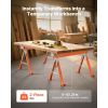 Saw Horses, 2 Pack Folding Work Horses, 1800 lbs Load Capacity Sawhorse with Heavy Duty Legs, Adjustable Height Saw Horse with Non-Slip Foot Pads