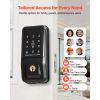 Keyless Entry Door Lock, Touchpad Electronic Deadbolt with IC Card, Customizable User Codes, Keyed Entry, Auto Lock, Anti-Peeking Password, Backlit
