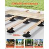 Deck Blocks 12 PCS, 2000lbs / 907.18kg Load Capacity Deck Support Plastic Pedestal Paver, Raising 2.36 - 5.31 inch / 60 - 135 mm