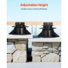 Deck Blocks 12 PCS, 2000lbs / 907.18kg Load Capacity Deck Support Plastic Pedestal Paver, Raising 2.36 - 5.31 inch / 60 - 135 mm