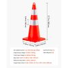 Safety Cones, 12 x 28" Traffic Cones, PVC Orange Construction Cones