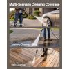 Electric Pressure Washer, 2000 Max PSI 1.59 Max GPM, Portable Power Washer with 4 Nozzles, Metal Extension Wand, Built-in Carry Handle