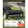 Tow Behind Lawn Spreader with Aeration Spikes, 32 in Spreading Width, Broadcast Spreader with Universal Hitch