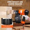 Coil Siding Nailer MCN55, 1 inch to 2-1/4 inch 15 Degree Pneumatic Siding Nail Gun, 70-120PSI Air Coil Nailer for Siding, Pallet Sheathing, Fencing