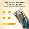 Electric Fence Wire, 1640Ft 500M Portable Polywire, 1/8" Diameter 6 Stainless Steel Strands