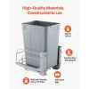 Pullout Trash Can for Kitchen Cabinets, 35 QT Garbage Waste Recycling Bin, Under Mount Waste Container
