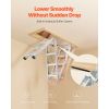 Attic Ladder, 375LBS / 170KG Capacity, 9.8 to 10.3 ft / 3 to 3.13 m Height Adjustable, Multi-Purpose Foldable Aluminium Attic Stairs
