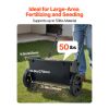 Walk-Behind Push Spreader, 50LBS Capacity, Drop Spreader with Hopper Grate, 18 in Spreading Width & 30 Settings, 10 in All Terrain Tires