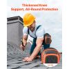 Knee Pads for Work, Extended Heavy Duty Construction Knee Pads with 2 Extension Straps, Anti-slip Foam Gel Knee Pads, Men & Women